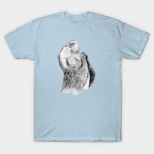 Otter Sketch T-Shirt by mynaito